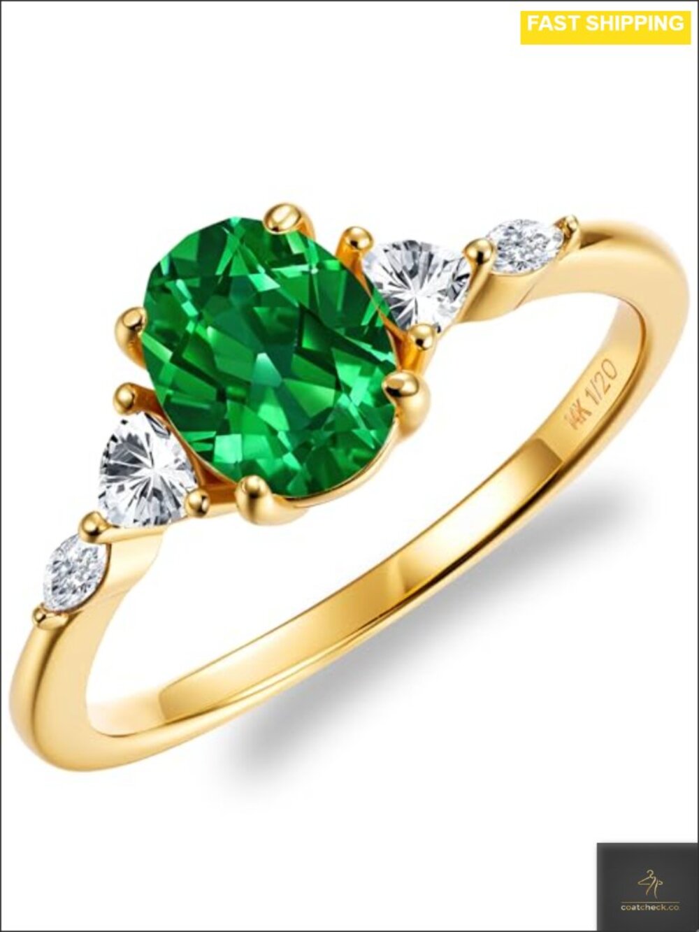 14k Gold Vermeil Sterling Silver Oval Cut Moissanite Engagement Ring